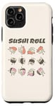 Coque pour iPhone 11 Pro Mignon Kawaii Rouleau de Sushi Dessin animé Dessin animé Japonais Nourriture Anime