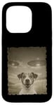 Coque pour iPhone 15 Pro Jack Russell Chien Selfie Vieux Téléphone Photo Drôle Observation OVNI