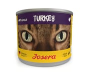 JOSERA Lot de 6 boîtes de Nourriture Humide Turkey (6 x 200 g) - Nourriture pour Chat de qualité supérieure avec de délicieuses dindes - sans céréales - pour Chats Adultes - Contre la Formation de