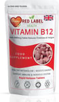 Red Label Health Vitamin B12 Tablets High Strength 1000mcg for Men & Women, Pac