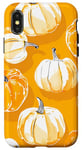 Coque pour iPhone X/XS Jaune Abstrait Tropical Vintage Citrouille Motif Décor