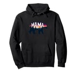 MAMA BEAR Women Scenic Christmas Pajama Family Mom Gift Pullover Hoodie