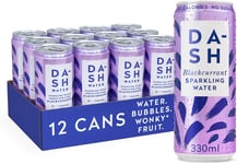 Dash Water Blackcurrant - 12 x Flavoured Sparkling Spring Water - NO Sugar, NO -