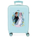 Disney Frozen Follow Your Dreams Valise de Cabine Bleue 38 x 55 x 20 cm Rigide ABS Fermeture à Combinaison latérale 34 2 kg 4 Roues Doubles Bagage à Main