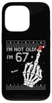 Coque pour iPhone 13 Pro 67 + 1 Flip Off Middle Finger - Funny Skull 68th Birthday