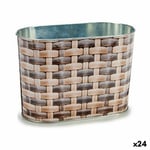 Cache-pot Oblongue Métal osier 12,7 x 15 x 23,5 cm [24 Unités]