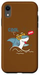 Coque pour iPhone XR Cool Dude – Soyez votre auto-rester au frais – Requin cool avec lunettes