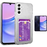 Samsung Galaxy A15 skal korthållare mobilskal slot - Transparent SAMSUNG A15