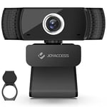 JOYACCESS Webcam for PC, 1080p/30fps Webcam Cover, Plug and Play USB Webcam with Microphone, HD webcam with 105 Degree Widescreen for Conference/Studying/Zoom/Skype/Compatible Windows/MacOS