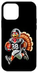 Coque pour iPhone 12 mini Action de grâce drôle - Turquie jouant au football