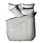 The Linen Yard Greenwich SKS Duvet Set Grey, Grau, Super King