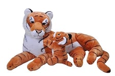 Wild Republic Mom and Baby Jumbo Tigre, Animal en Peluche, 76 cm, Idée Cadeau pour Enfants, Animal en Peluche, Jouet Écologique, Rembourré de Bouteilles d’Eau Recyclées