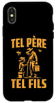 Coque pour iPhone X/XS Tel père tel fils accessoire apiculteur Abeilles humour miel