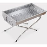 Barbecue au charbon de bois portable pliant en acier de camping Poplar