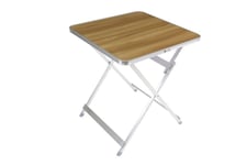 Table Pliable Aluminium Couleur Bois Carré 60cm Dfh