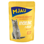 Ekonomipack: Mjau Cat Pouch 48 x 85 g - Kyckling i gelé