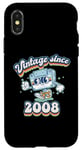 Coque pour iPhone X/XS Retro Vibes 2008 Vintage Style 17th Birthday Cassette Tape