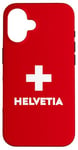 iPhone 16 Switzerland Flag Helvetia Suisse Swiss Schweiz White Red Case