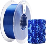 PLA Silk Filament 1,75mm , Surface en Soie, Brillance soyeuse, High Tenacity, Upgrade 3D Printing Filament, Précision Dimensionnelle +/- 0,03mm, Bobine de 1kg (2,2lbs), Bleu Foncé