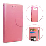 Asus Zenfone 4 Selfie Etui Housse Folio Façon Rose Cuir Texturé Avec Porte Cartes Et Surpiqûres Apparentes By Ph26®