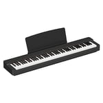 Yamaha P-225 Digital Piano with 88 Graded Hammer Compact Keys and 24 Instrumental Voices, Lightweight and Portable, Black