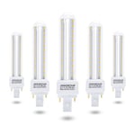 Aigostar Pack de 5 Ampoules LED PLC G24d-3 12W, Blanc Chaud 3000K, 1180lumens, Non réglable, Ampoule LED 2U