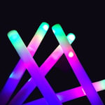 Bulk Glow Sticks - 24 LED-skumglowsticks med 3 blinkande effektlägen, lyser i mörkret, festtillbehör