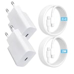 FasChageek Chargeur Rapide Type C 25W Lot de 2 Chargeur de Téléphone Android Super Charge 2M Câble USB C pour Samsung Galaxy S23 Ultra/S23/S23+/S22/S22 Ultra/S22+/S21 Ultra/Note 20/Note 10/Z Fold 3