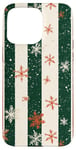 Coque pour iPhone 15 Pro Max Minimalist Snowflake Christmas Trees Cover Design