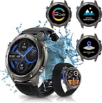 Montre Connectée Homme Gps Dual Band 5atm Altimètre Sport Appel Bluetooth Amoled, 2 Bracelets 500mah Assistant Vocal, Ip69k Alliage De Zinc Moniteur De Santé (Outdoor, Black)[Con080516]