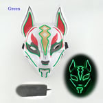 Anime Expro Decor Japanilainen Fox Mask Neon Led Light Cosplay Mask Halloween Party Rave Led Mask Tanssi DJ Palkkapäiväasu Rekvisiitta