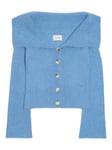 Off Shoulder Cardigan - Blue