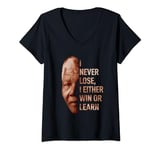 Womens I Never Lose Either I Win Or I Learn Mandela's Motivational V-Neck T-Shirt