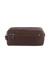 revend Men's Toiletry Bag 39828030-RE02, Brown, One Size, Brown, Standard Size, Classic