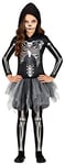 FIESTAS GUIRCA Costume Squelette avec Tutu - avec Impression 3D - Déguisement Halloween Fille 10-12 Ans