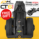 POWAKADDY 2024 CT6 GPS EXTENDED LITHIUM ELECTRIC GOLF TROLLEY +FREE GPS HOLDER
