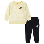 Nike - Complet - Tour de Cou - Pantalon avec Tour de Cou élastique - Logo, Jaune/Noir, 18 Mois