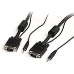 StarTech.com 50 ft Coax High Resolution Monitor VGA Cable - mini-phone stereo 3.5 mm (M) to HD-15 (MXTHQMM50A)