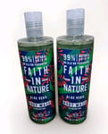 2 X 400ml Faith In Nature Natural Aloe Vera Body Wash, Rejuvenating, Vegan 