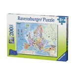 Ravensburger - Puzzle Enfant - Puzzle 200 pièces XXL - Carte d'Europe - À partir de 8 ans - Puzzle de qualité supérieure - Carton épais et résistant - Géographie - 12841