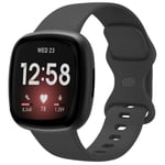 Strap-it Bracelet silicone classique - compatible pour Fitbit Versa 3 (noir)