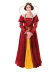 Womens Ladies Queen Elizabeth Costume Tudor Royal Medieval  Adult Fancy Dress