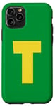 iPhone 11 Pro Green Halloween Chipmunk Carnival Group Costume Letter T Case