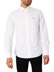 GANT Men's Slim Oxford Shirt Dress, White, M