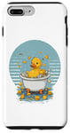 Coque pour iPhone 7 Plus/8 Plus Luxe amusant canard ludique baignoire argent insouciant