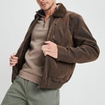 CREEKS - blouson droit simili cuir marron homme