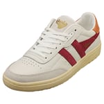 Gola Falcon Womens Fashion Trainers in White Cerise - 4 UK