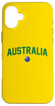 iPhone 16 Plus Green Yellow Australia Tshirt Down Under Team Australia Flag Case