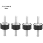 Choyclit - 4pcs M6 Supports en Caoutchouc mâle Anti-Vibration Silentblock Bobines de Bateau de Voiture pour compresseurs d'air (VV20 10 M6 18)