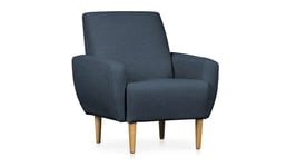 Fauteuil en tissu DAKOTA coloris bleu foncé